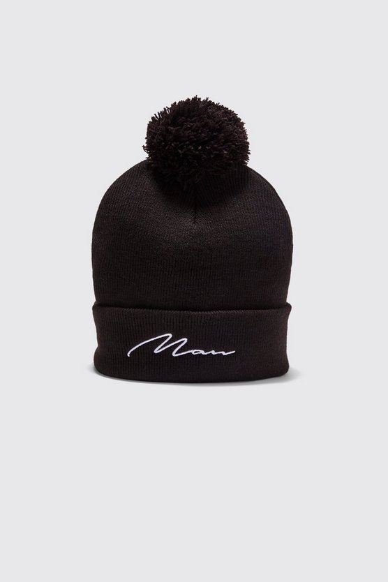 Man Signature Bommel-Mütze