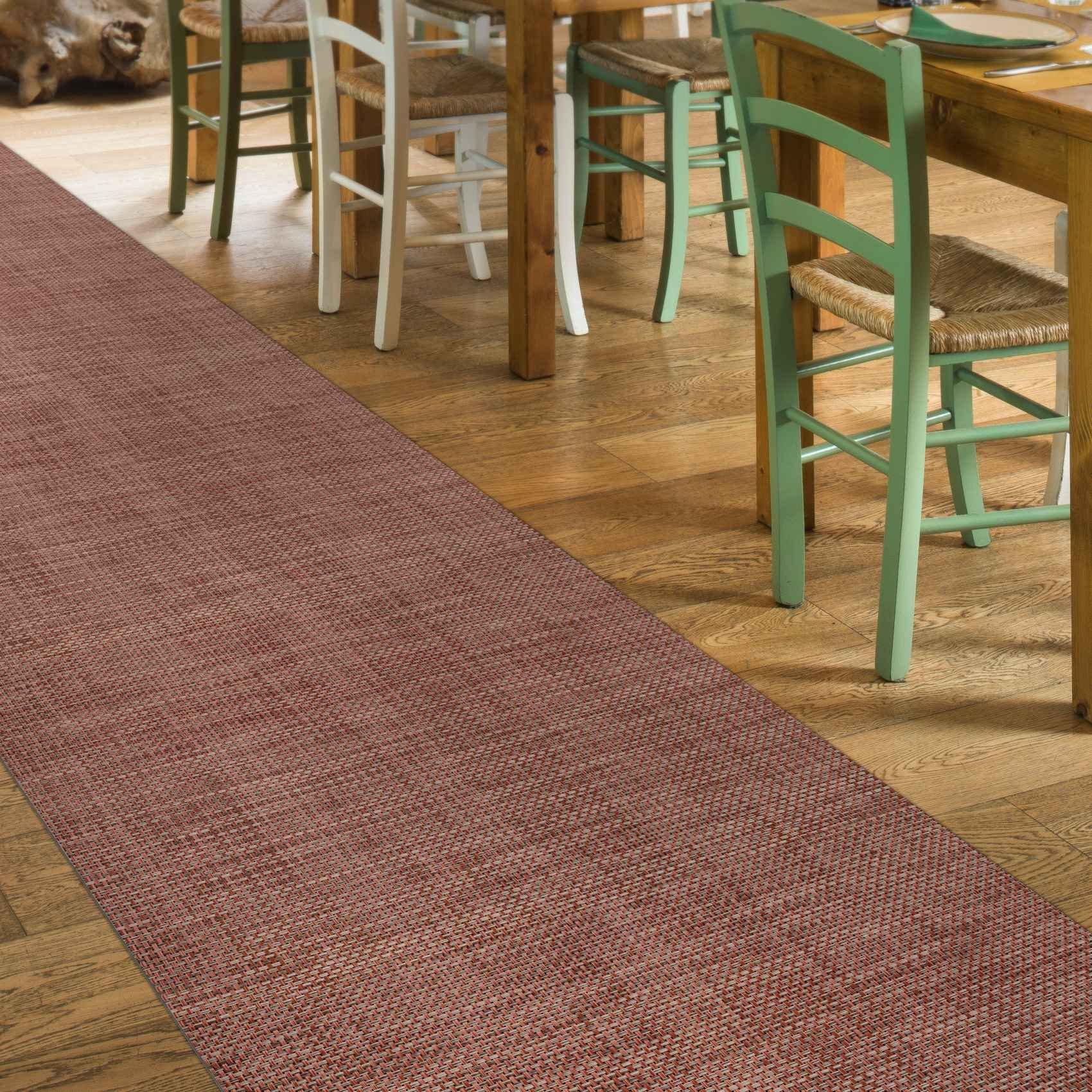 Küchenläufer Outdoorläufer Teppich Läufermatte TATAMI Rattan Robust Wasserabweisen, ANRO, Rechteckig, Höhe: 3 mm, Rattanoptik