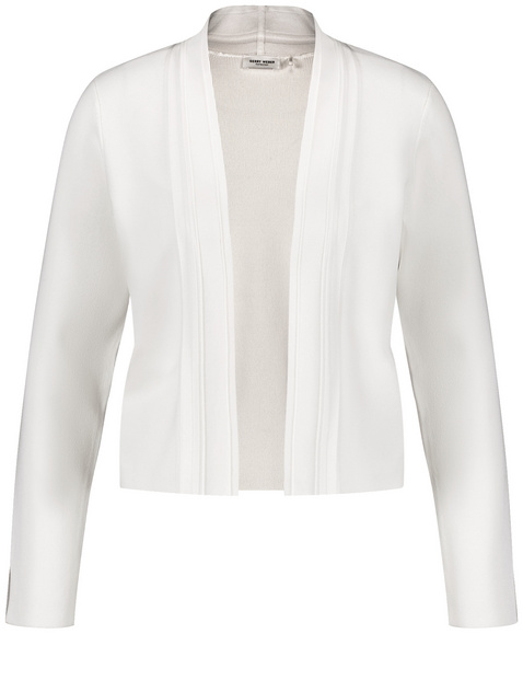 Offener Cardigan aus feinem Rippstrick