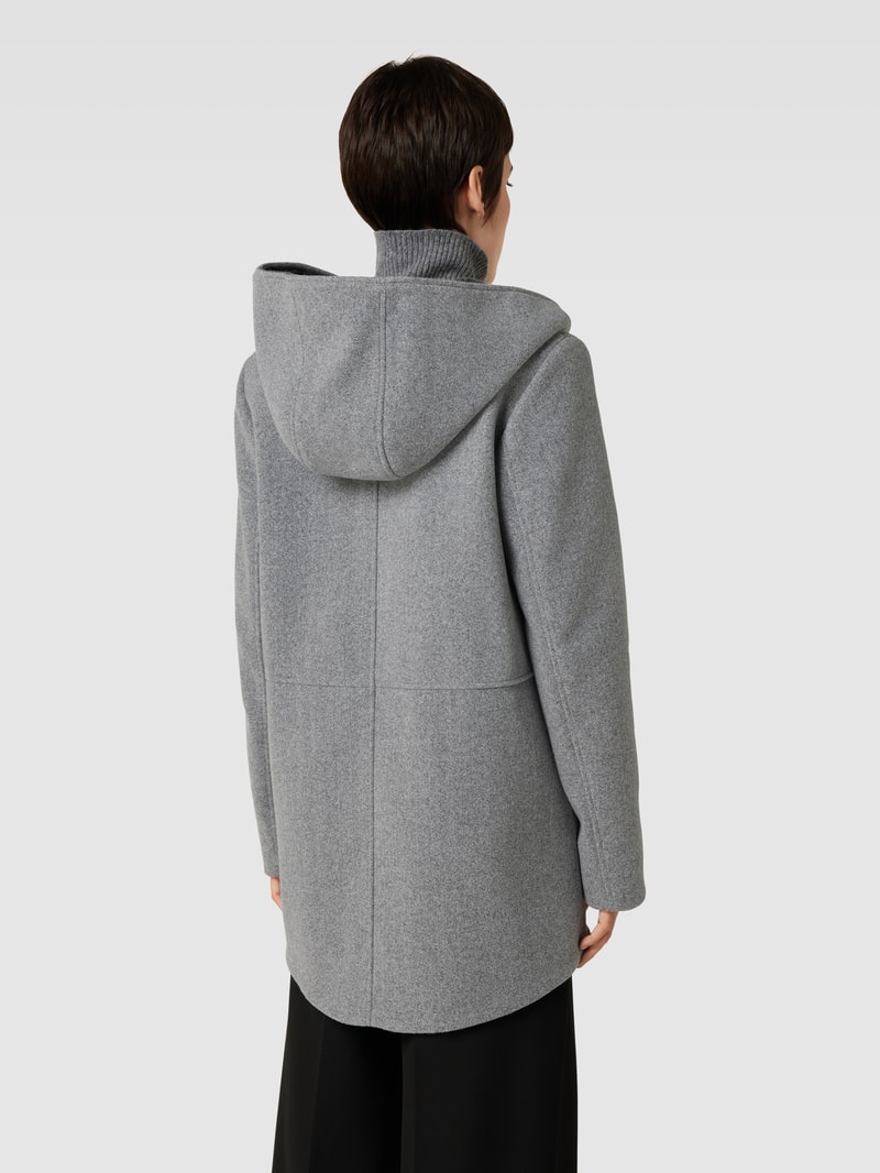 Kurzmantel mit Eingrifftaschen in silber
