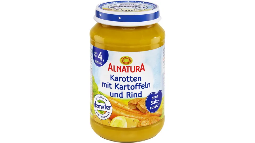 Alnatura Bio Karotten-Kartoffeln-Rind Babygläschen 190 g