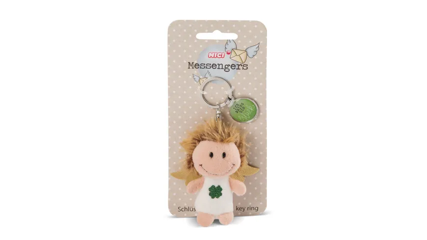 NICI Schlüsselanhänger Engel mit Kleeblatt mit Anhänger 