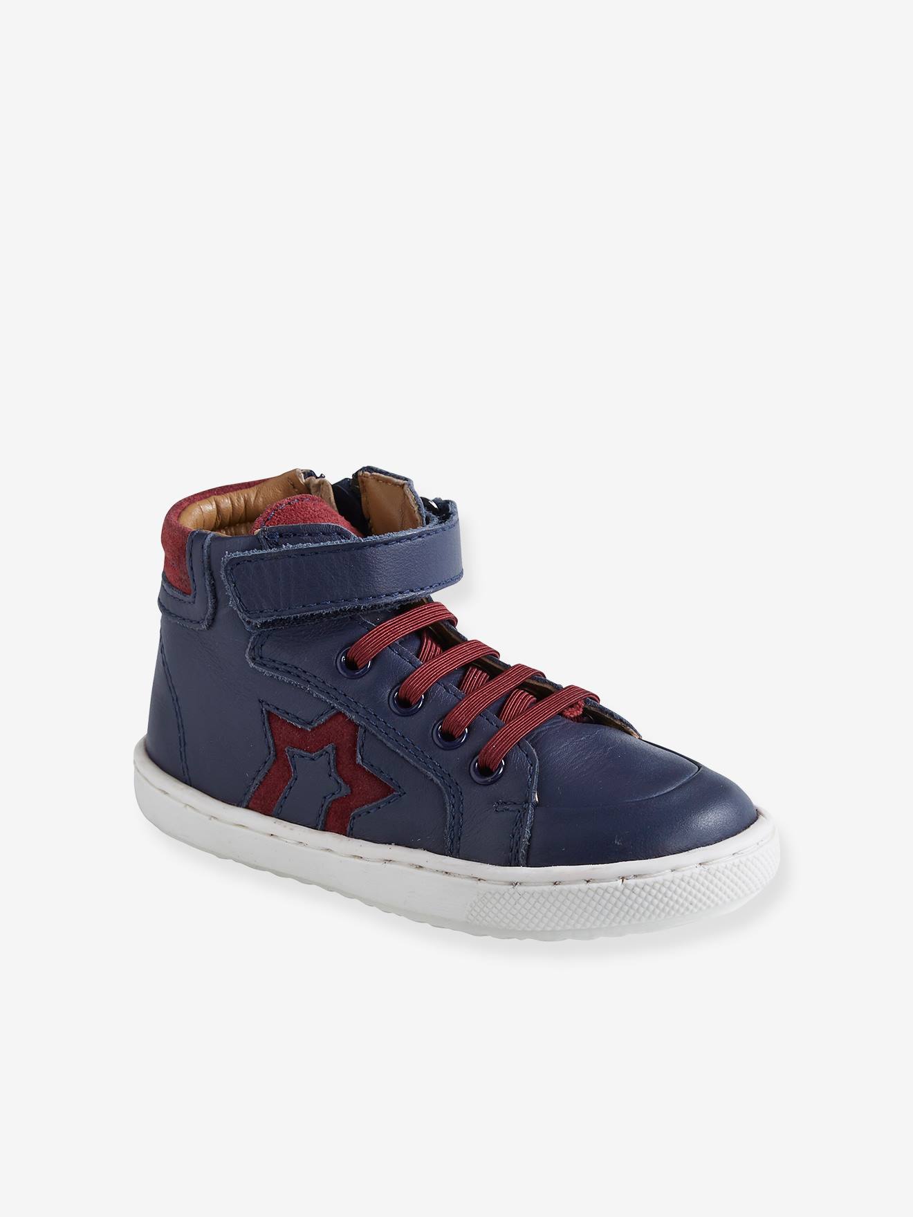 Vertbaudet Jungen Baby High Sneakers - marine