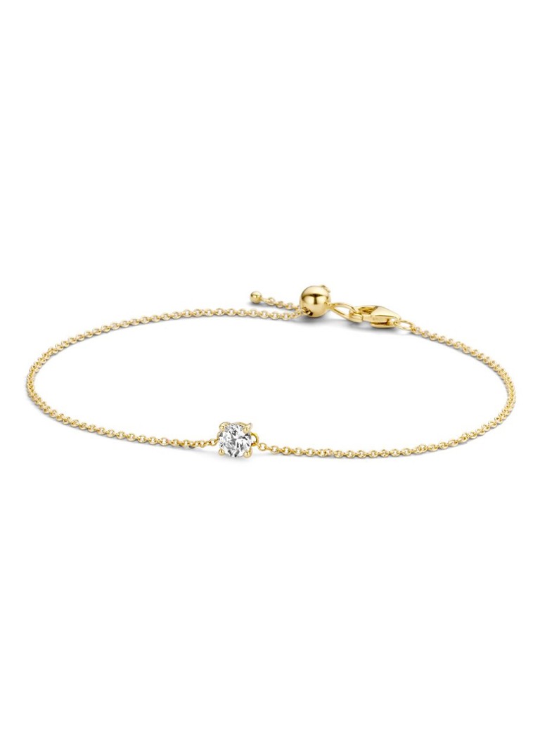 Blush Bracelet of 14 carat yellow gold with cubic zirconia 2166YZI