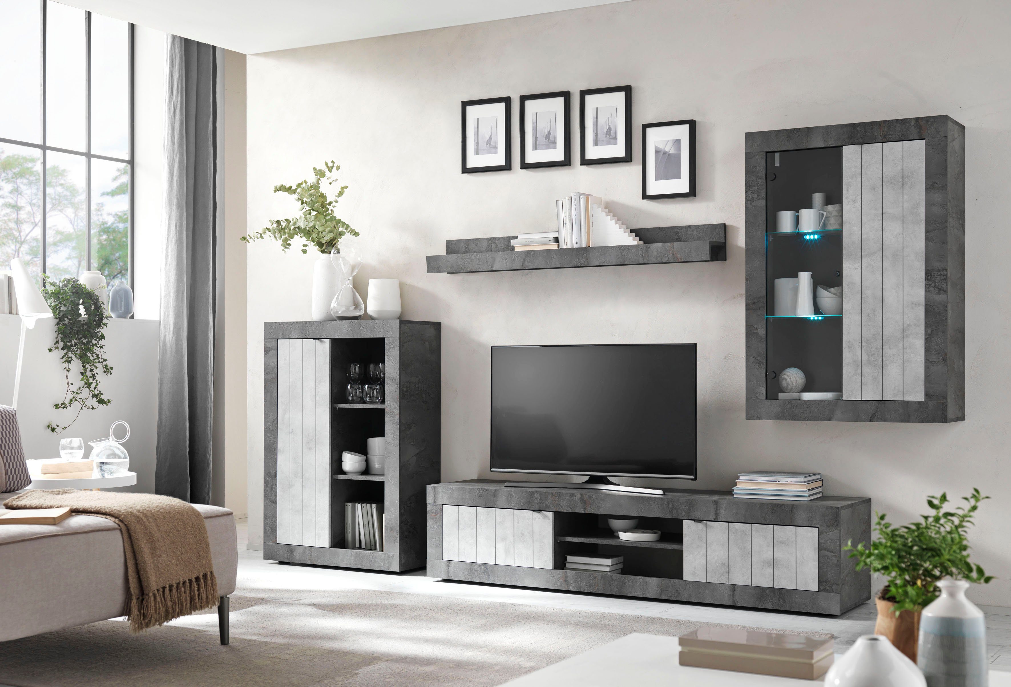 LC Wohnwand Urbino, (Set, 4-St)