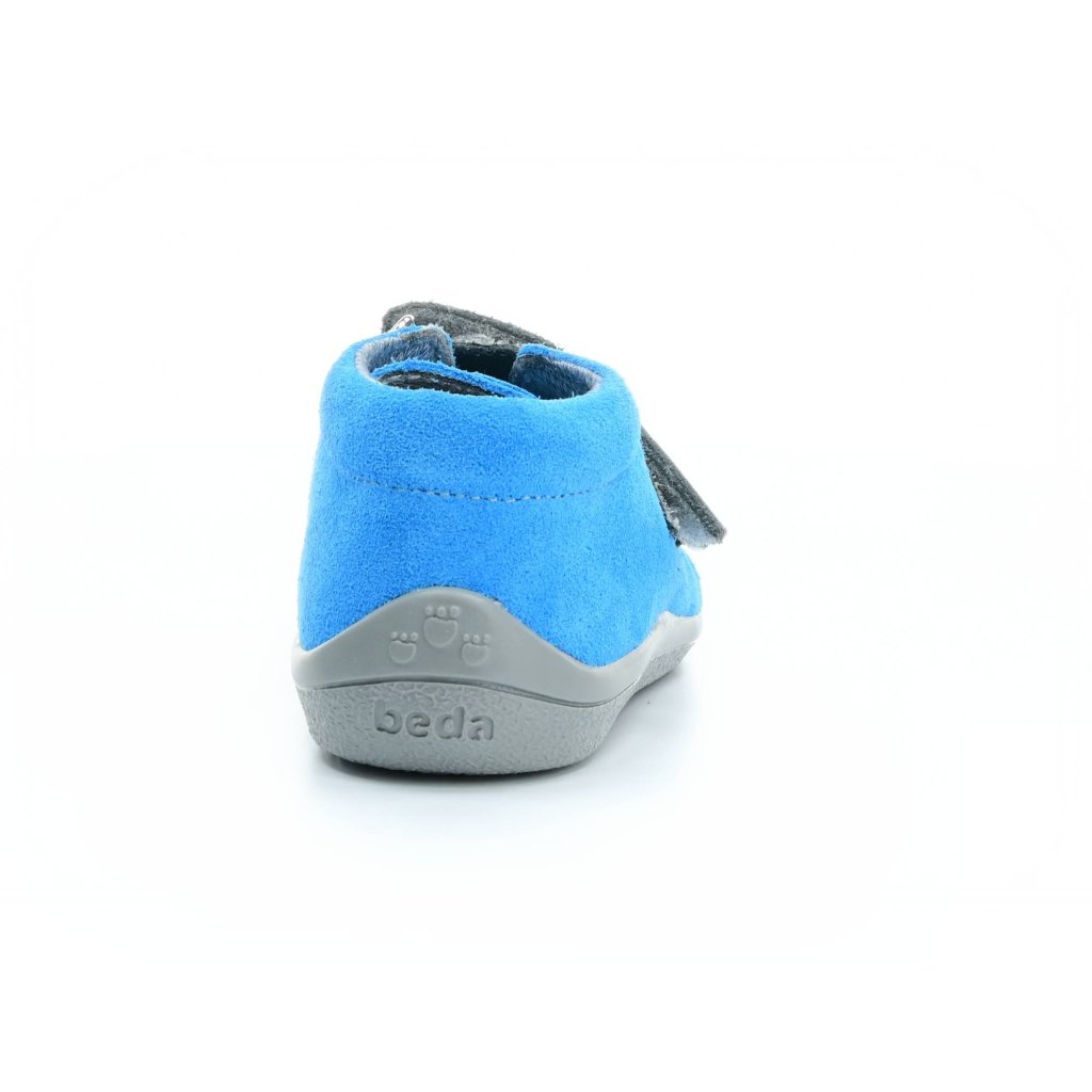 Beda Tom mit Membran (BF 0001/W/M/FW) blaue Barfuß-Stiefeletten