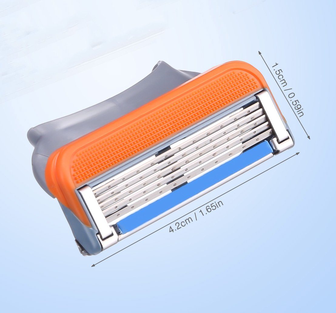 Housmile Rasierklingen 24 Ersatzklingen Nassrasierer Herren,für Gillette Fusion Rasierklingen, 24-tlg., Edelstahl