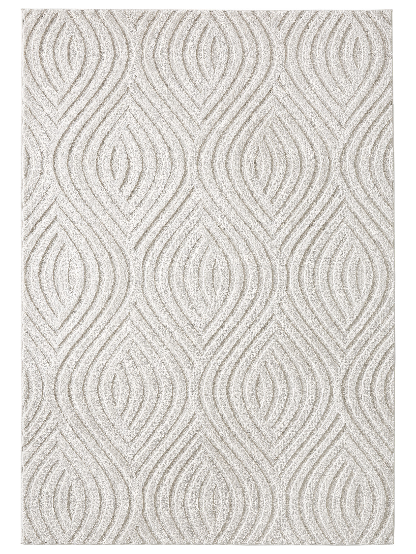 Rombo Moderner Teppich, Offwhite
