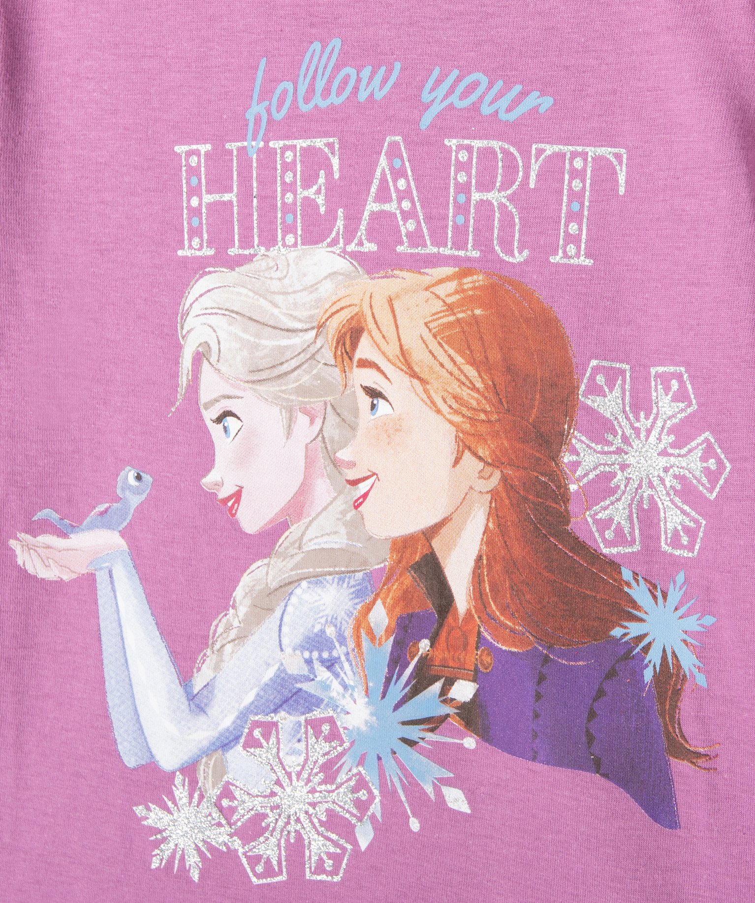 Tee-shirt fille à manches longues avec motif pailleté - La... violet | GEMO