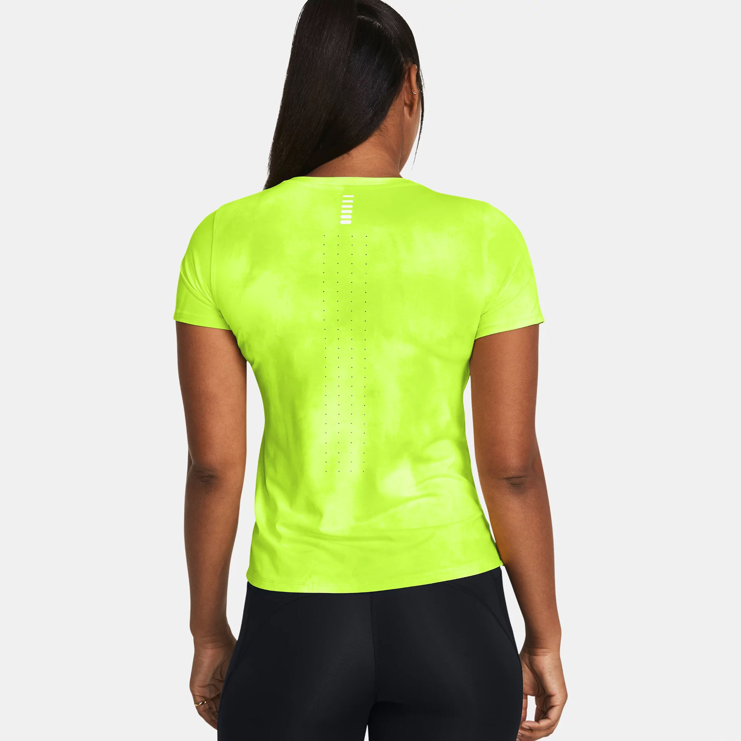 Laser Wash SS Laufshirt Damen - Neongelb