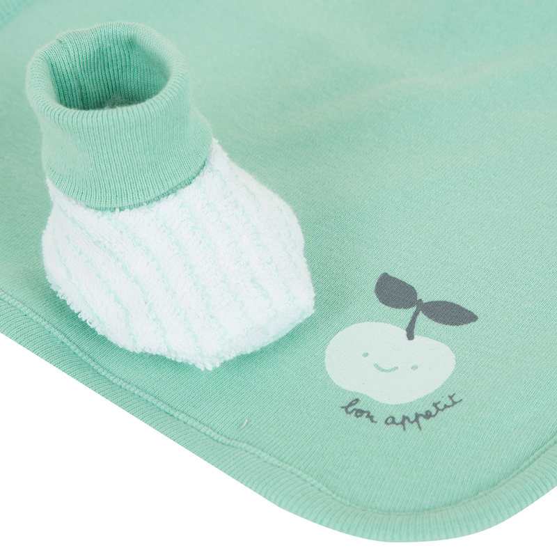 Accessoires en coton vert pomme naissance Absorba