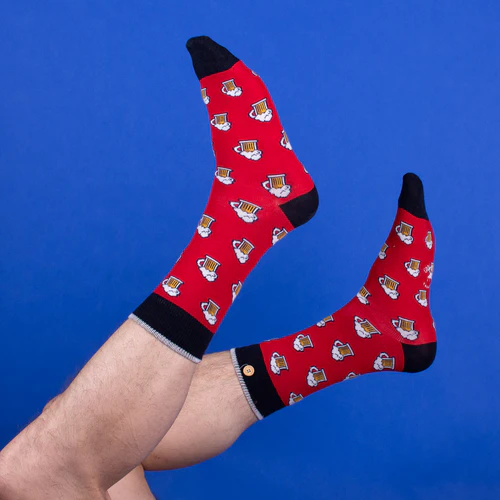 Chaussettes Léopold & Zoé rouge