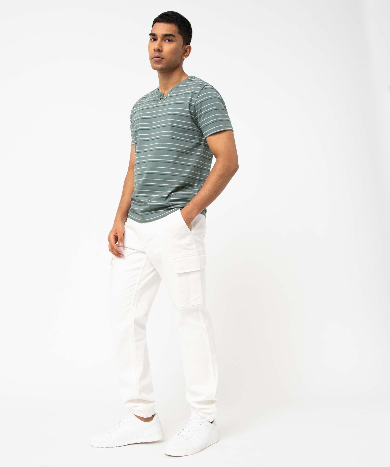 Pantalon homme cargo coupe Straight ecru | GEMO