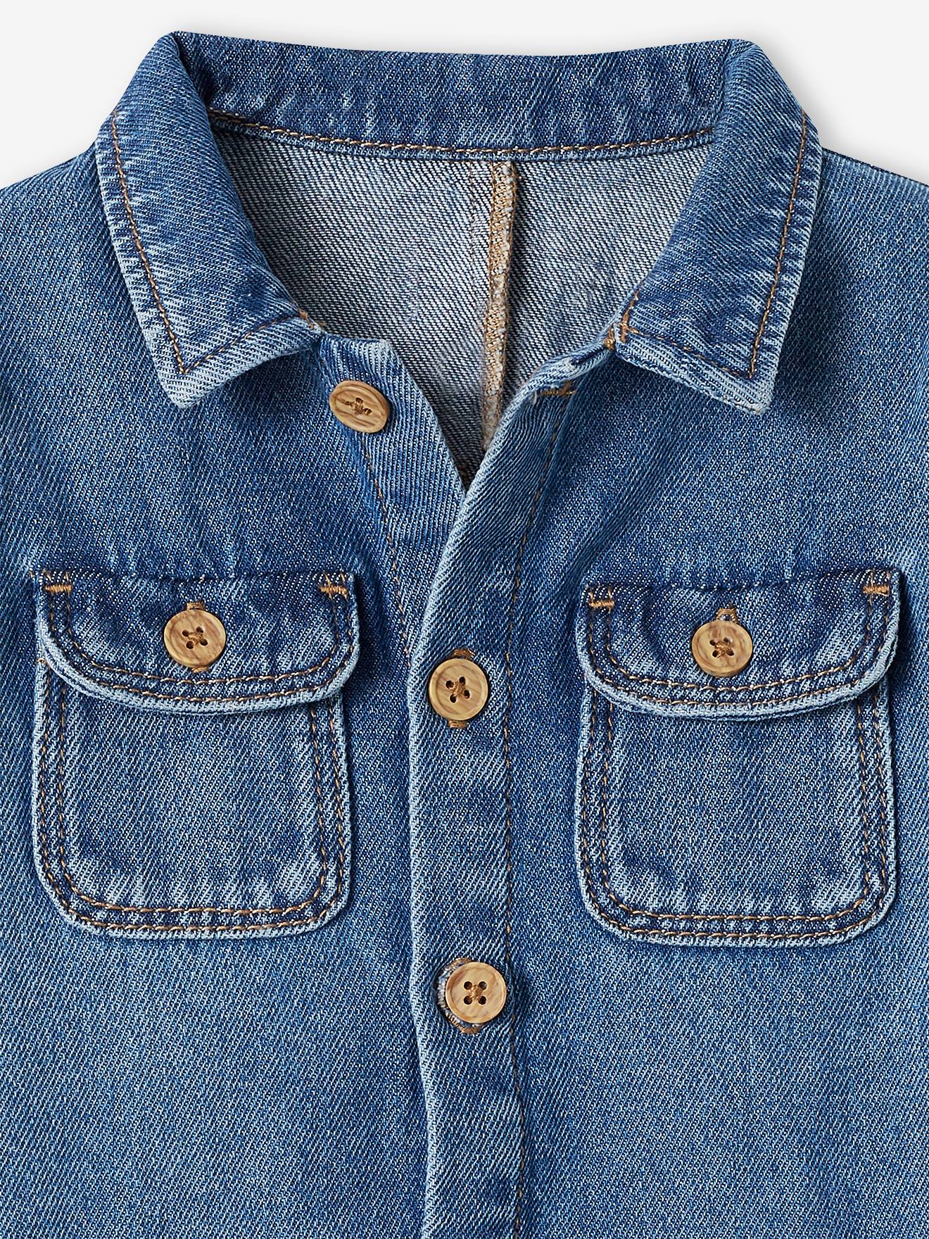 Vertbaudet Baby Jeans-Overall - blue stone