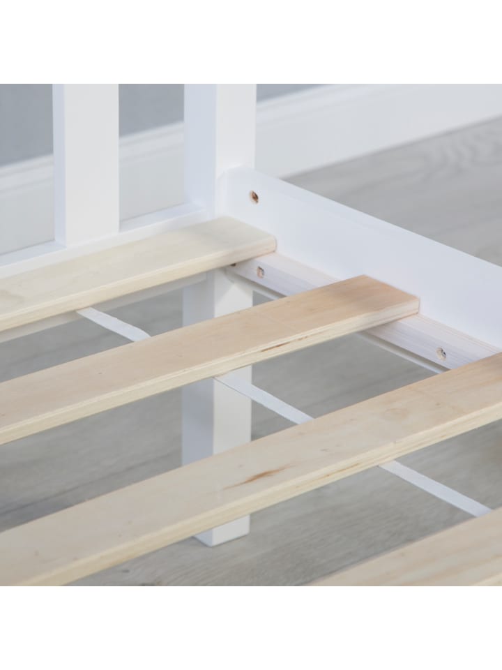 Homestyle4u Holzbett 140x200 in Weiß günstig kaufen 140 x 200 cm