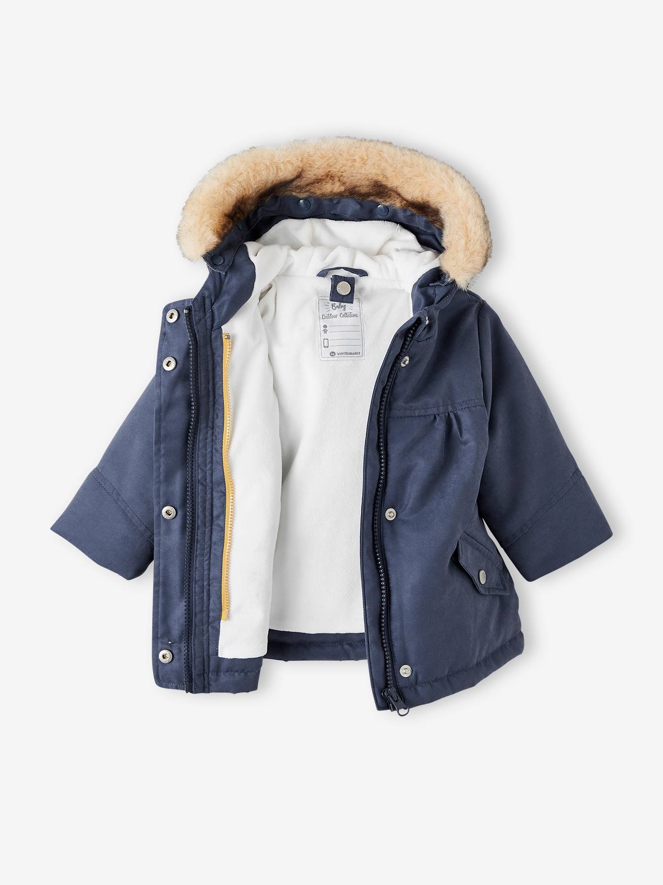 Parka 3 en 1 bébé fille rose pâle