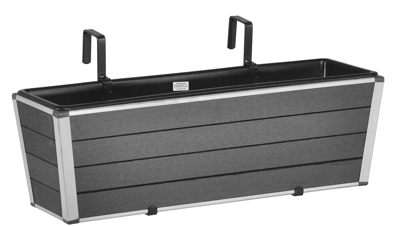 Weles Balkonkasten WPC, 60,5 x 19,5 x 20,5 cm, anthrazit