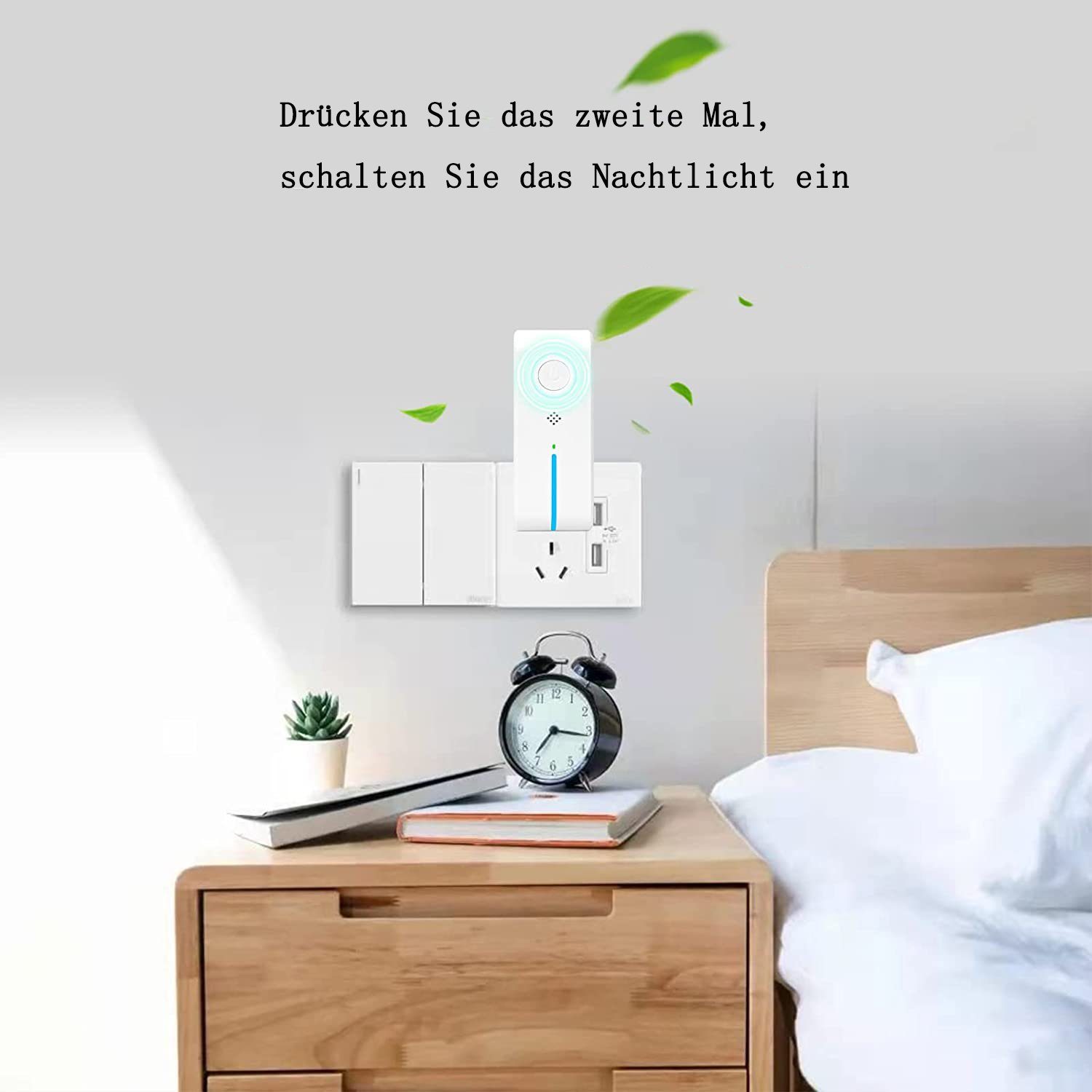 GelldG Luftreiniger Luftreiniger, Plug-in-Luftreiniger, Air Purifier, Mini Luftreiniger