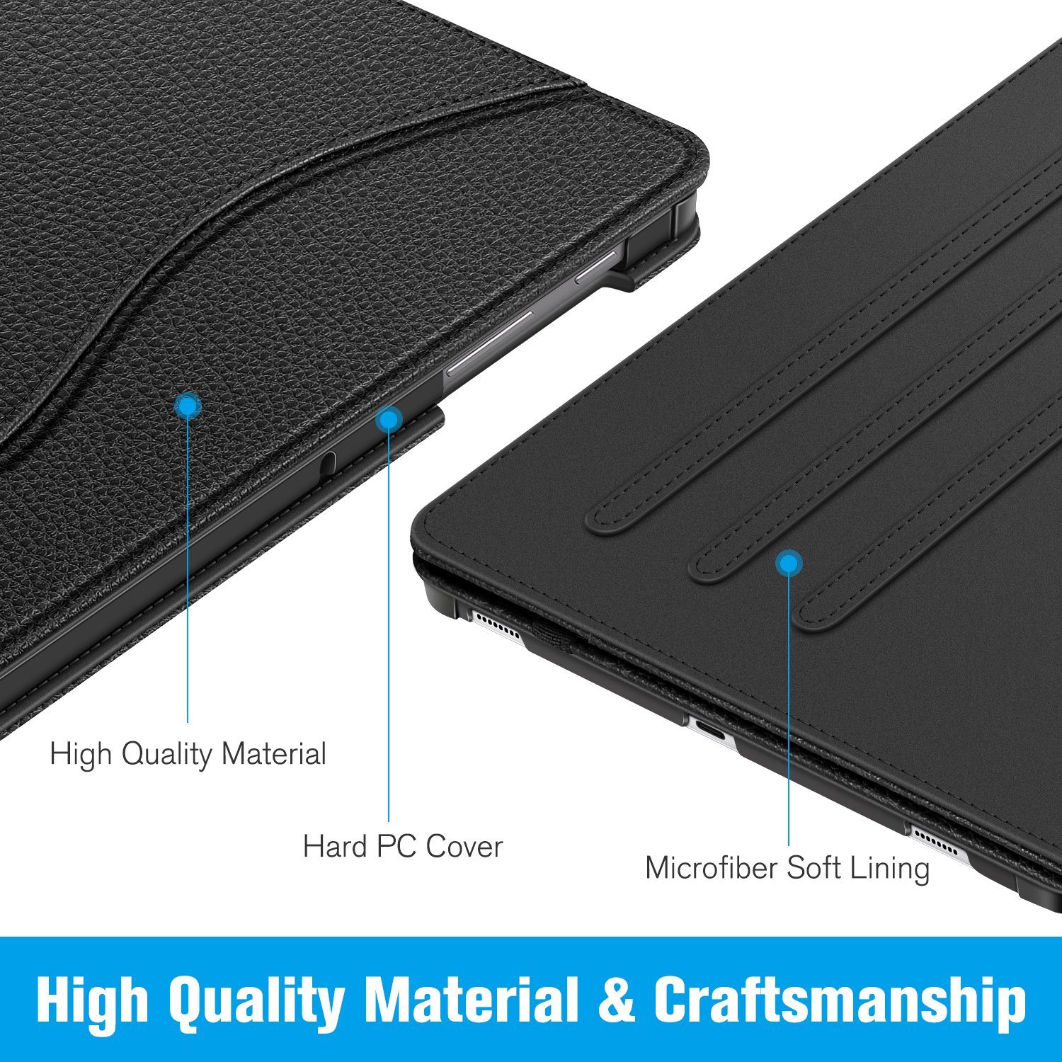 Fintie Tablet-Hülle Hülle für Samsung Galaxy Tab S8 Plus 2022/S7 FE 2021/S7 Plus 2020 12.4 Zoll, Multi-Winkel Folio Schutzhülle mit S Pen Halter Dokumentschlitze und Auto Schlaf/Wach Funktion
