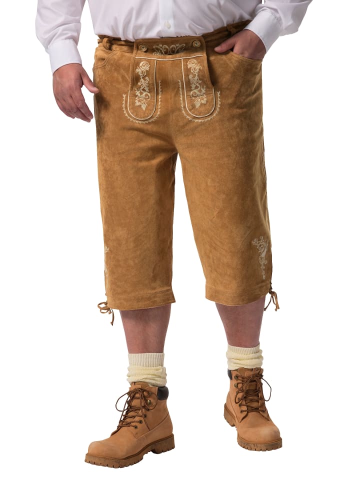Men Plus Lederhose in zimt günstig kaufen