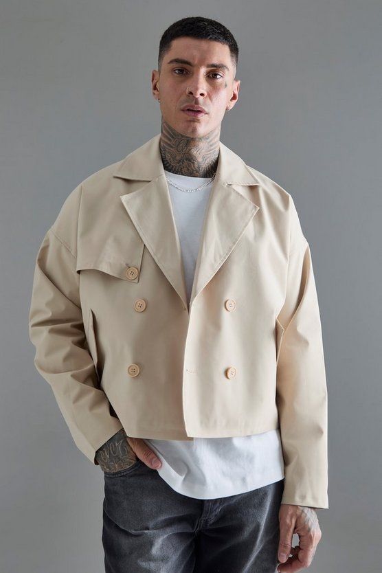 Tall zweireihiger Trenchcoat