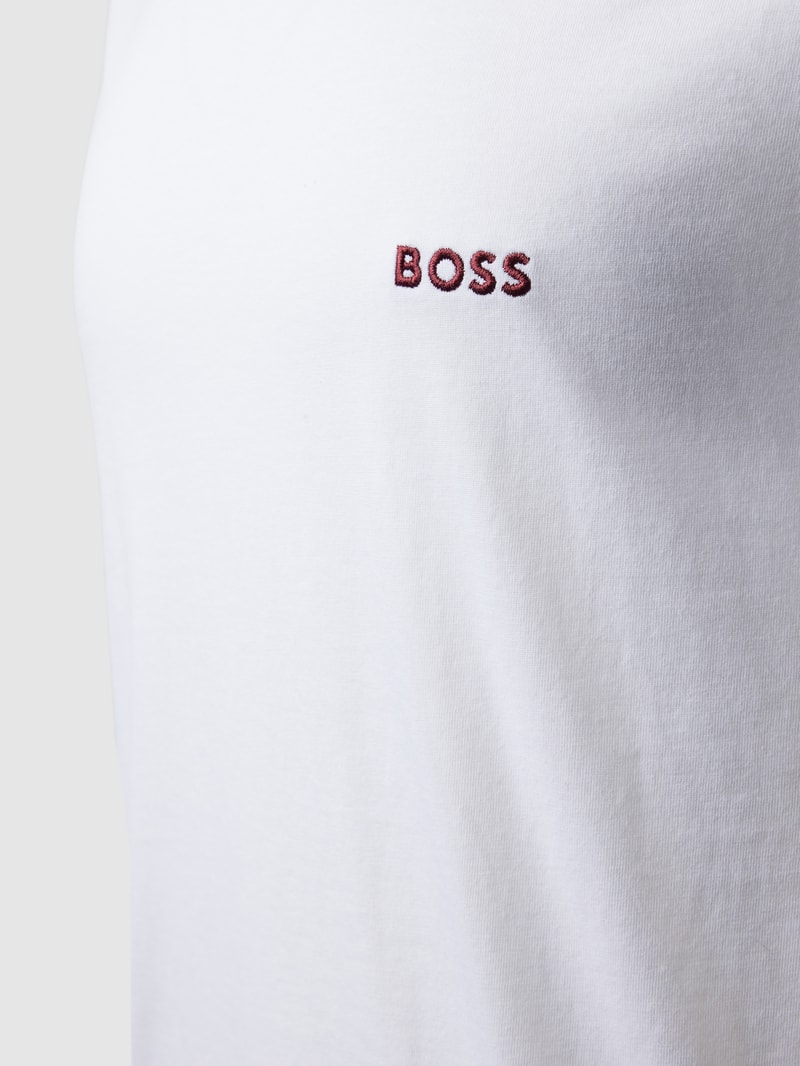 T-Shirt mit Label-Stitching im 3er-Pack in weiß