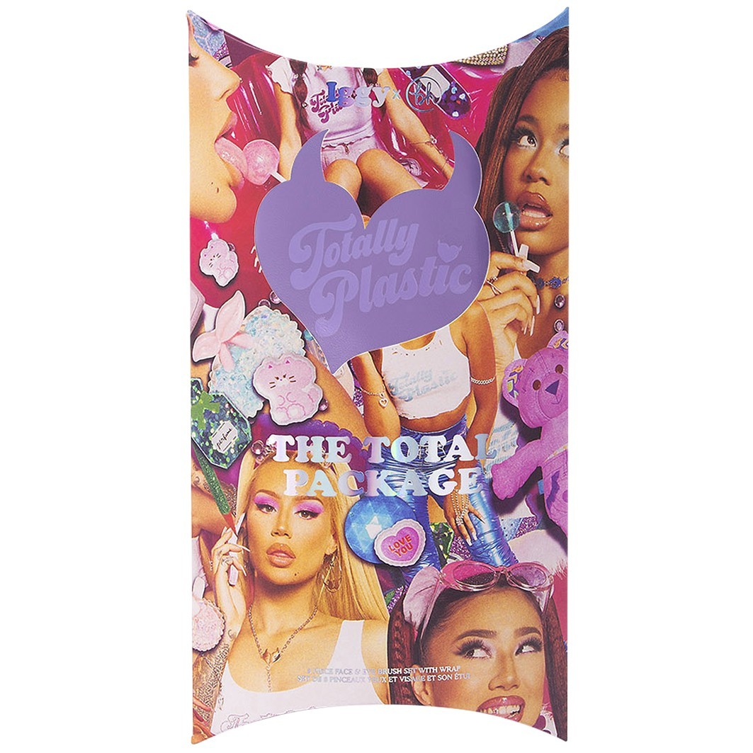 The Total Package - 8 Piece Face & Eye Brush Set with Wrap