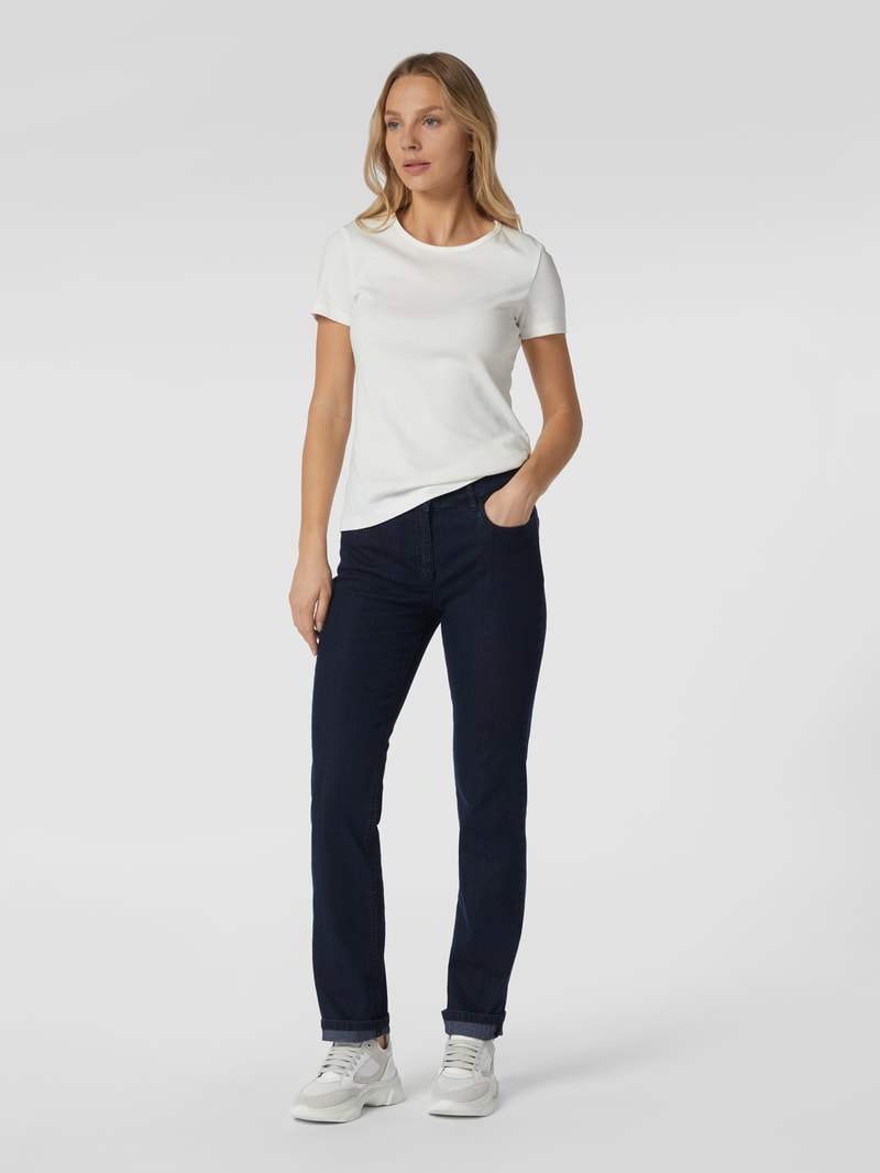 Rinsed Washed Comfort S Fit Jeans Modell CARLA in dunkelblau
