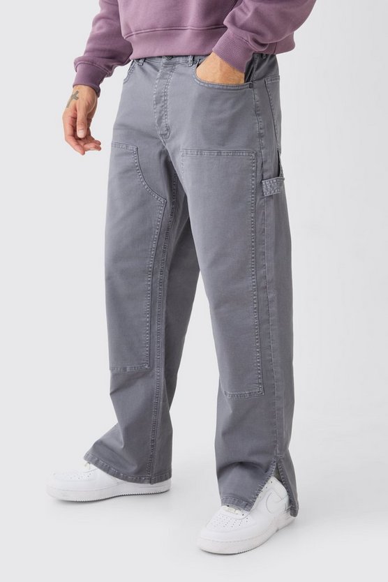 Lockere Hose mit geteiltem Saum