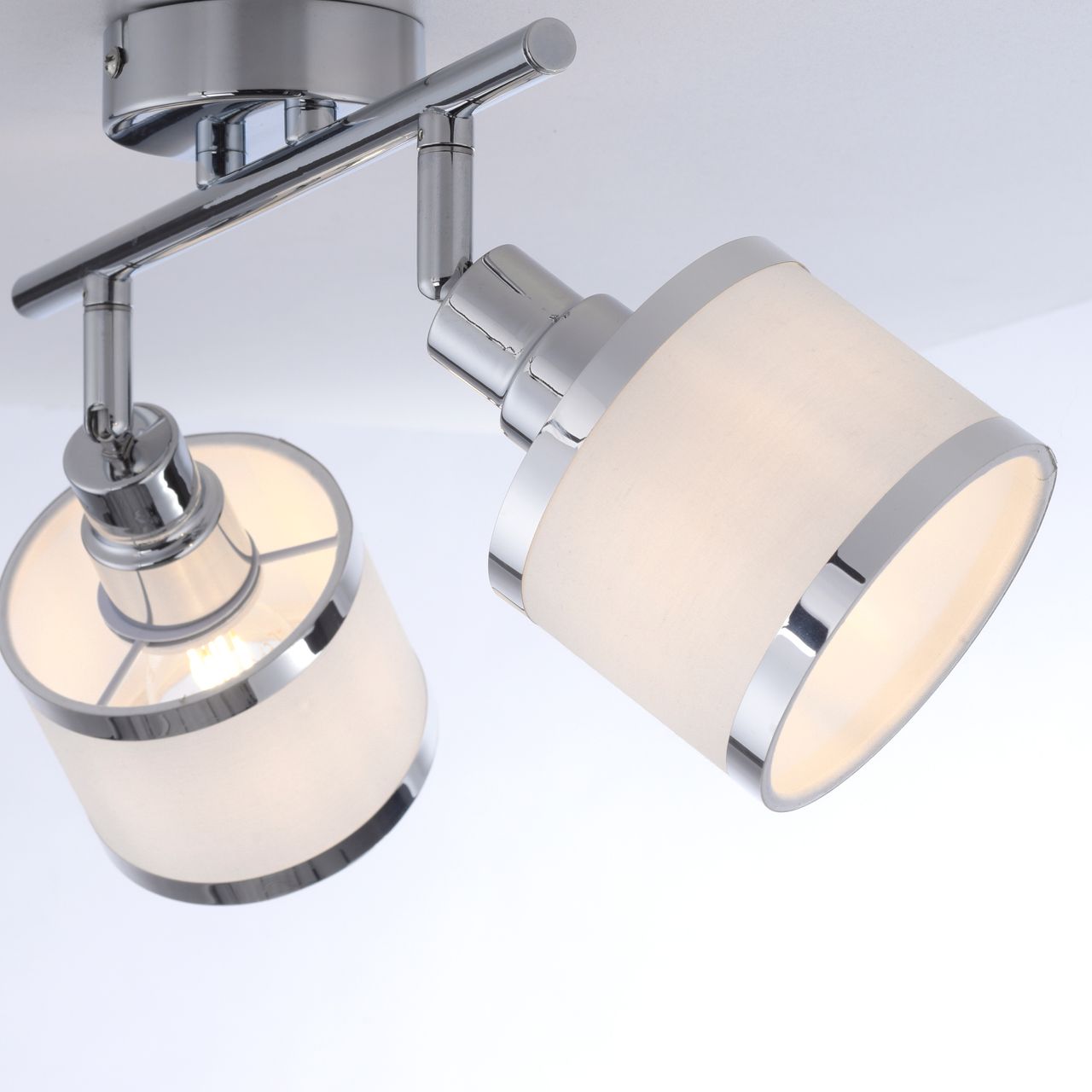 JUST LIGHT LeuchtenDirekt Deckenleuchte ACCOR,  2xE14 max. 25 W, Innenleuchte, IP20, dreh- und schwenkbar