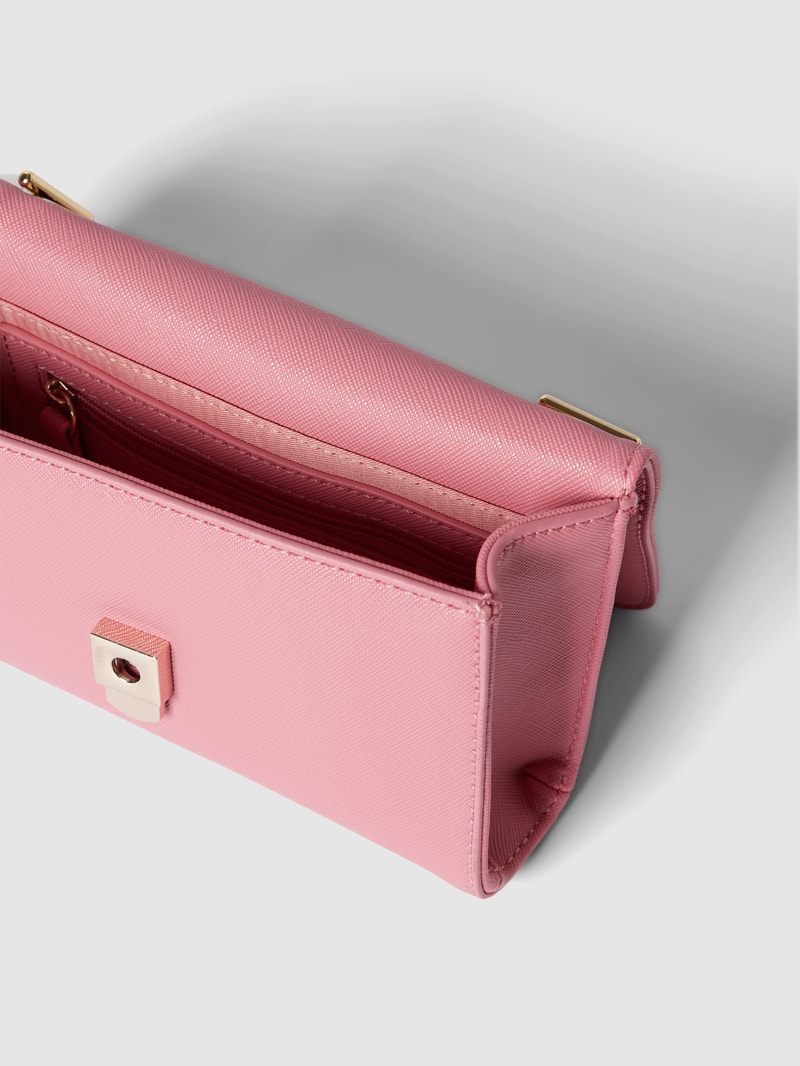 Handtasche mit Label-Applikation Modell 'DIVINA' in rosa
