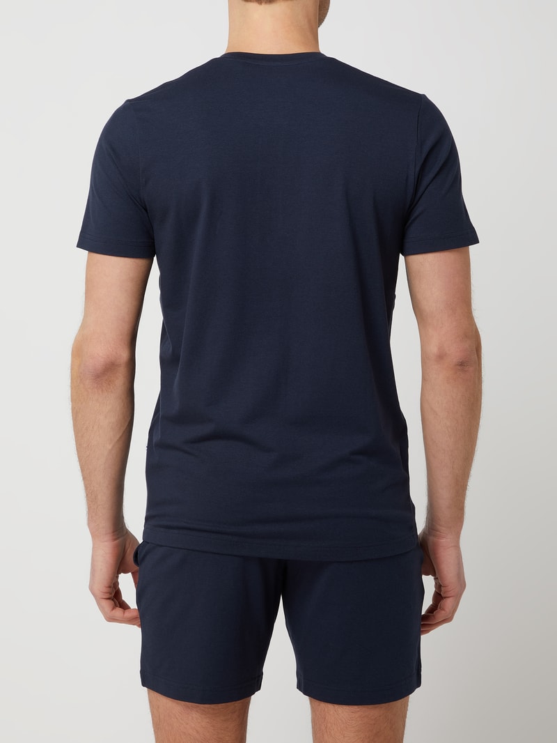 Pyjama mit Stretch-Anteil in marineblau