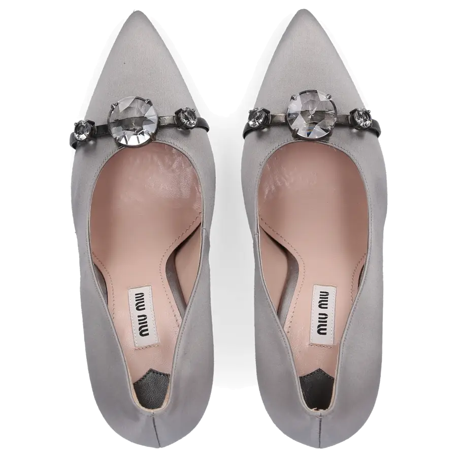 Miu Miu - Pumps Satin - grau