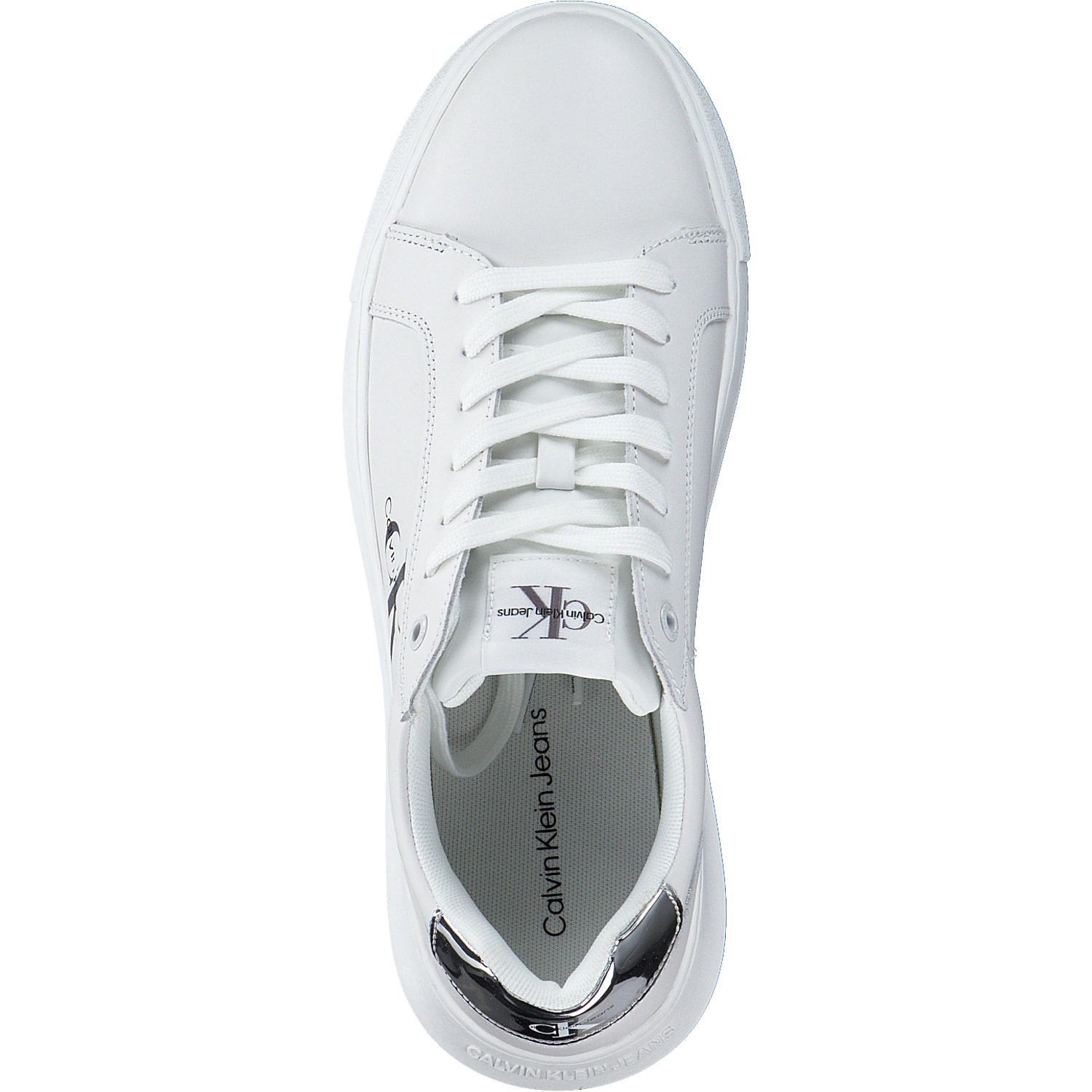 Calvin Klein YW0YW01224, Schnürschuhe, Damen, white/silver