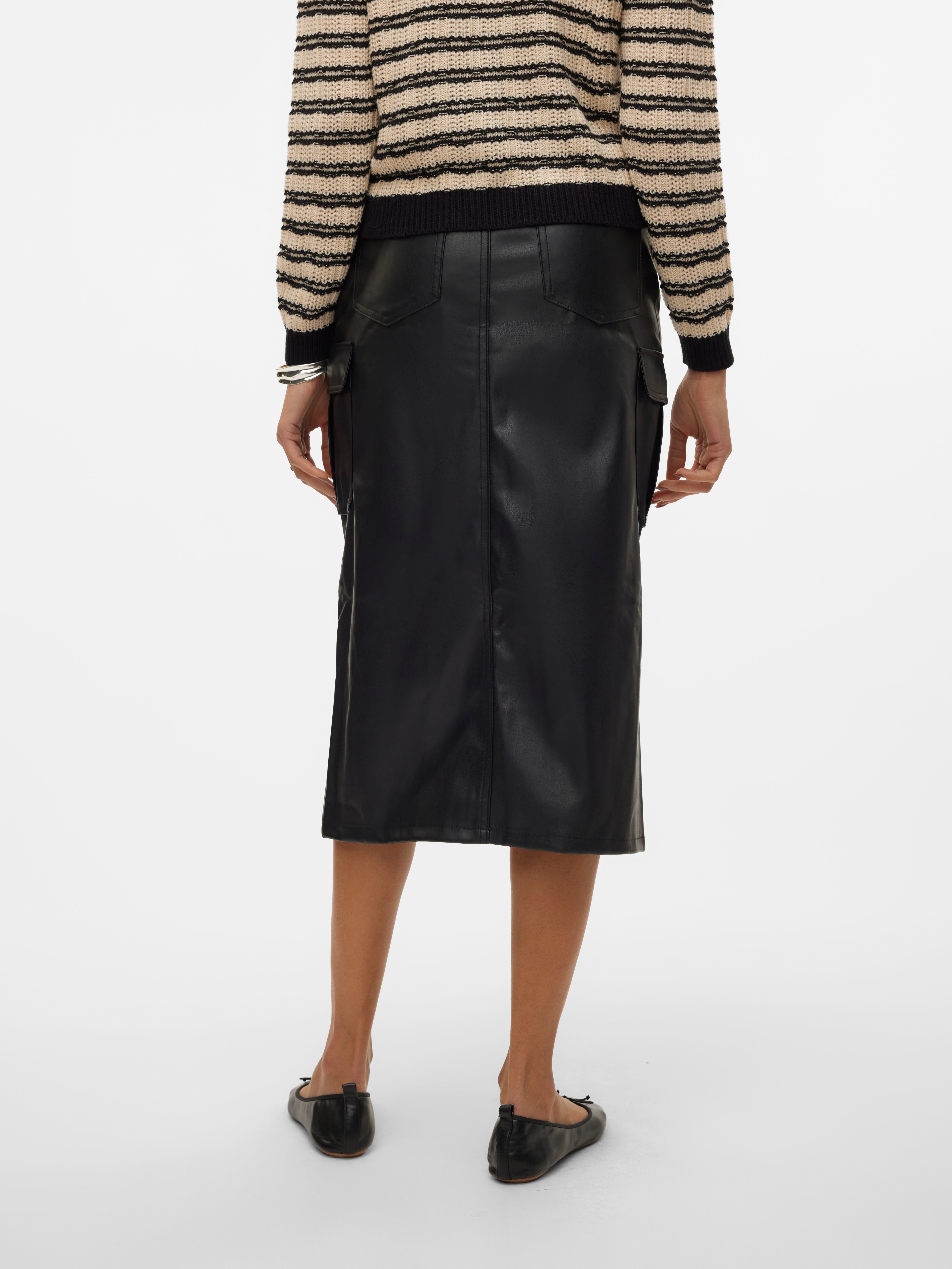 VMVERI Hohe Taille Langer Rock
