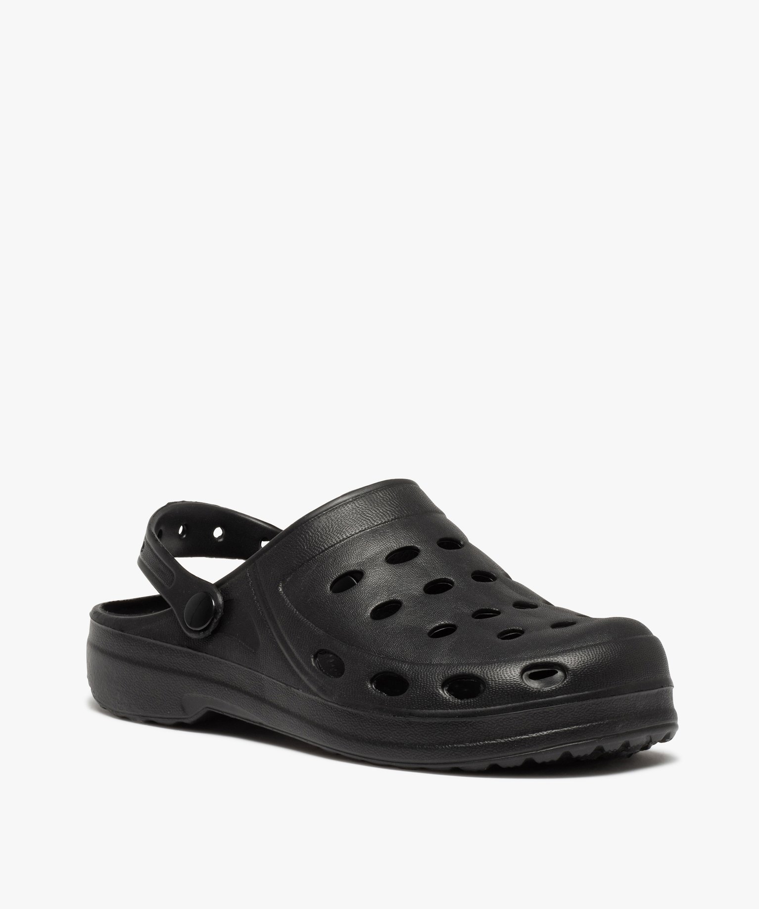 Sabots souples homme dessus uni perforé noir | GEMO