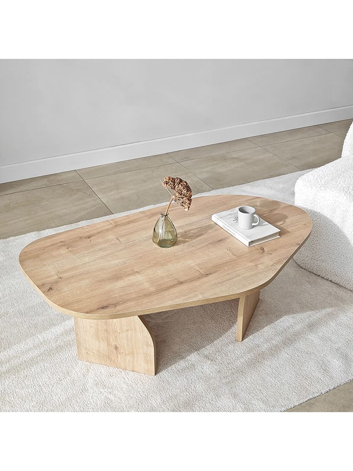 Evila Couchtisch ''Rock'' in Hellbraun - (B)100 x (H)35 x (T)60 cm günstig kaufen onesize