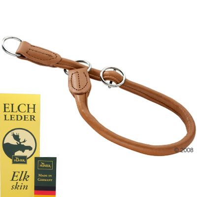 HUNTER Hundehalsband Round & Soft Elk, cognac
