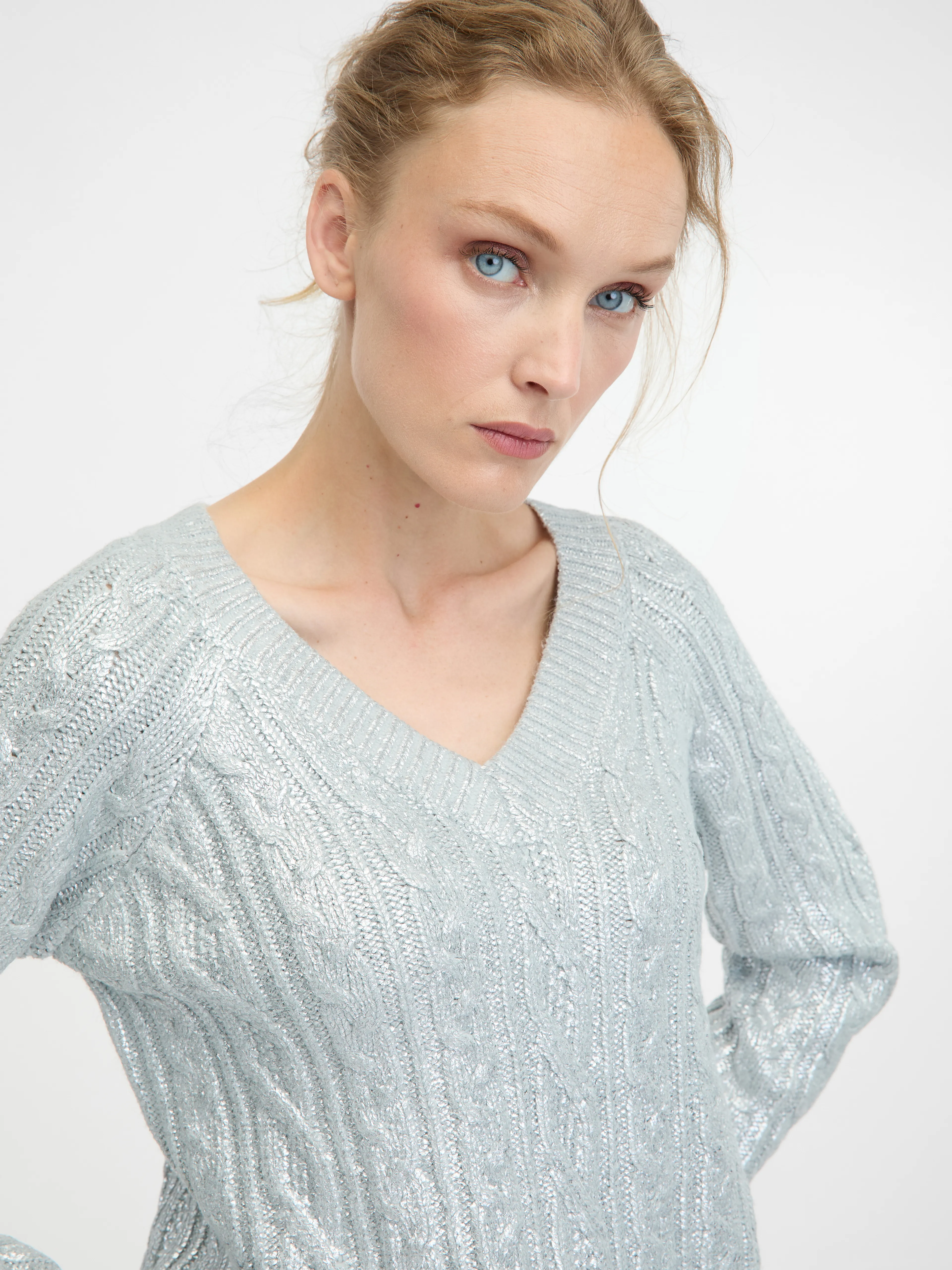 Graues Damen-Kurzarm-T-Shirt ORSAY