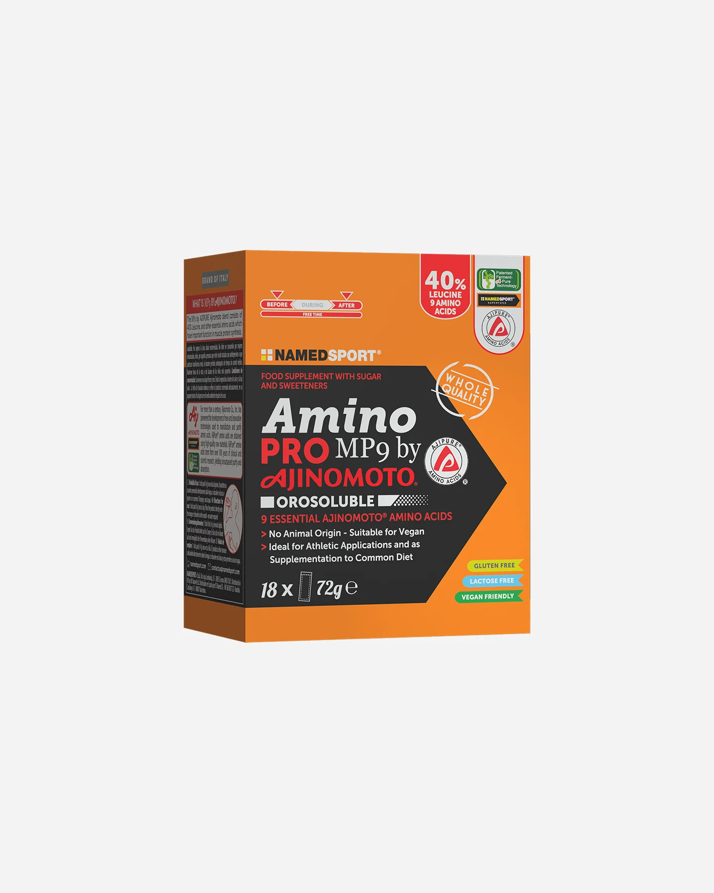 Energetico Named Sport Aminopro Mp9 Ajinomoto Orosolvent 18 sticks 1FO-POW-AMMP9-01