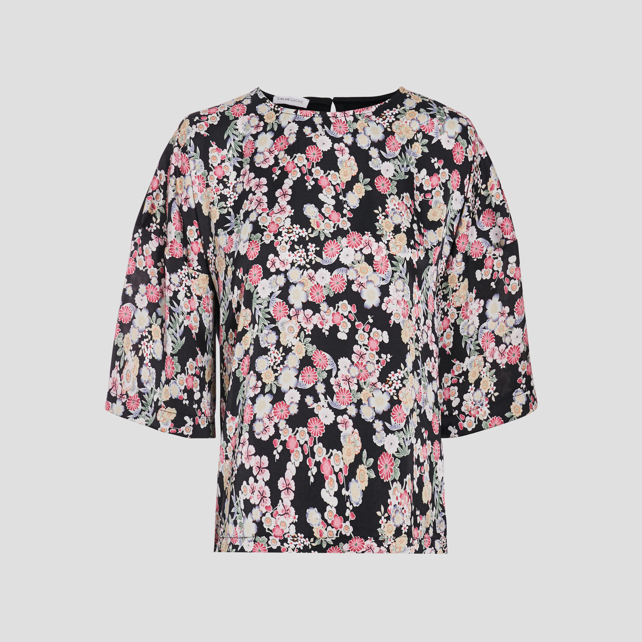 Sweat manches 3/4 noir femme | Cache Cache