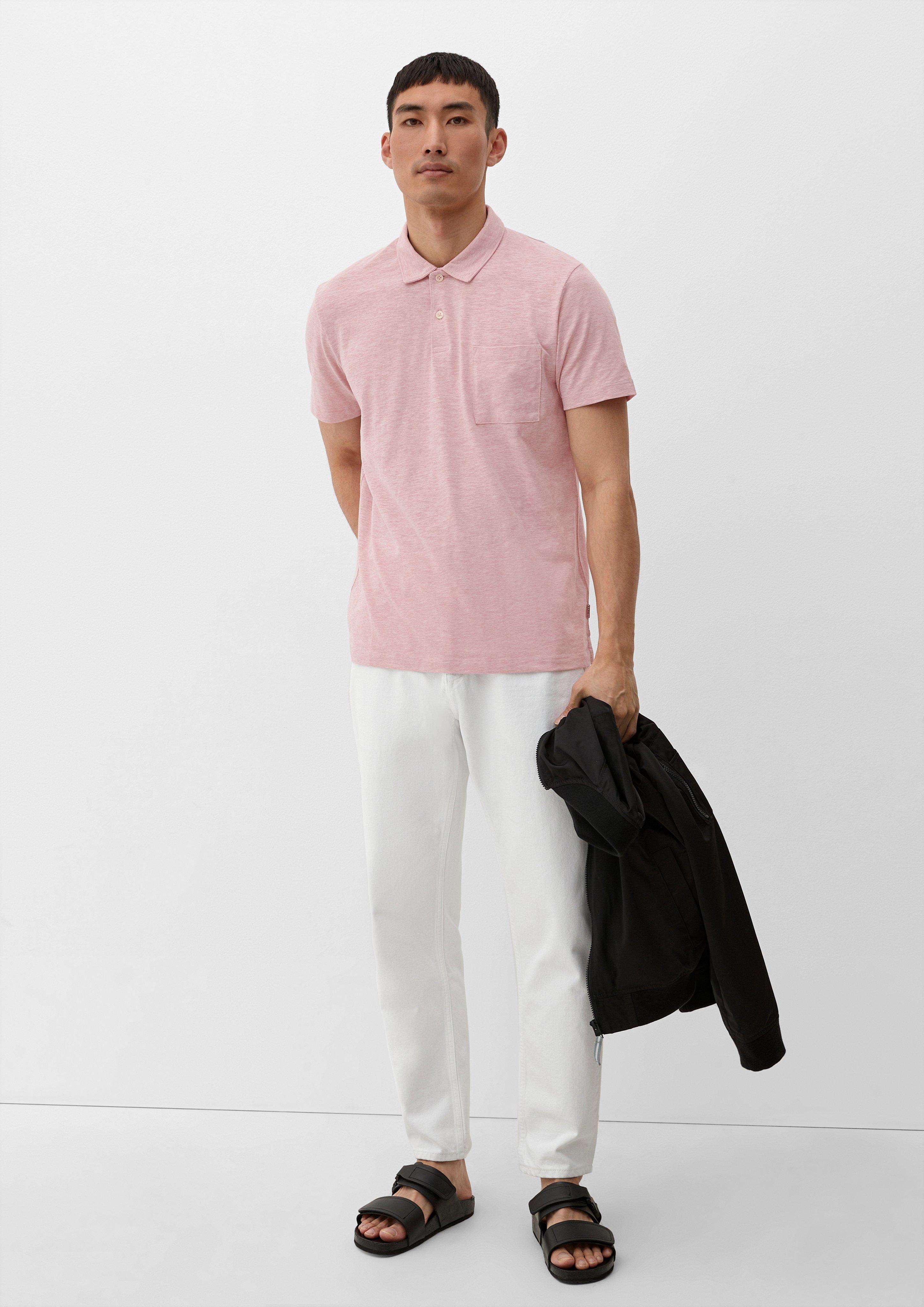 Poloshirt mit Flammgarnstruktur  2129857-41W2