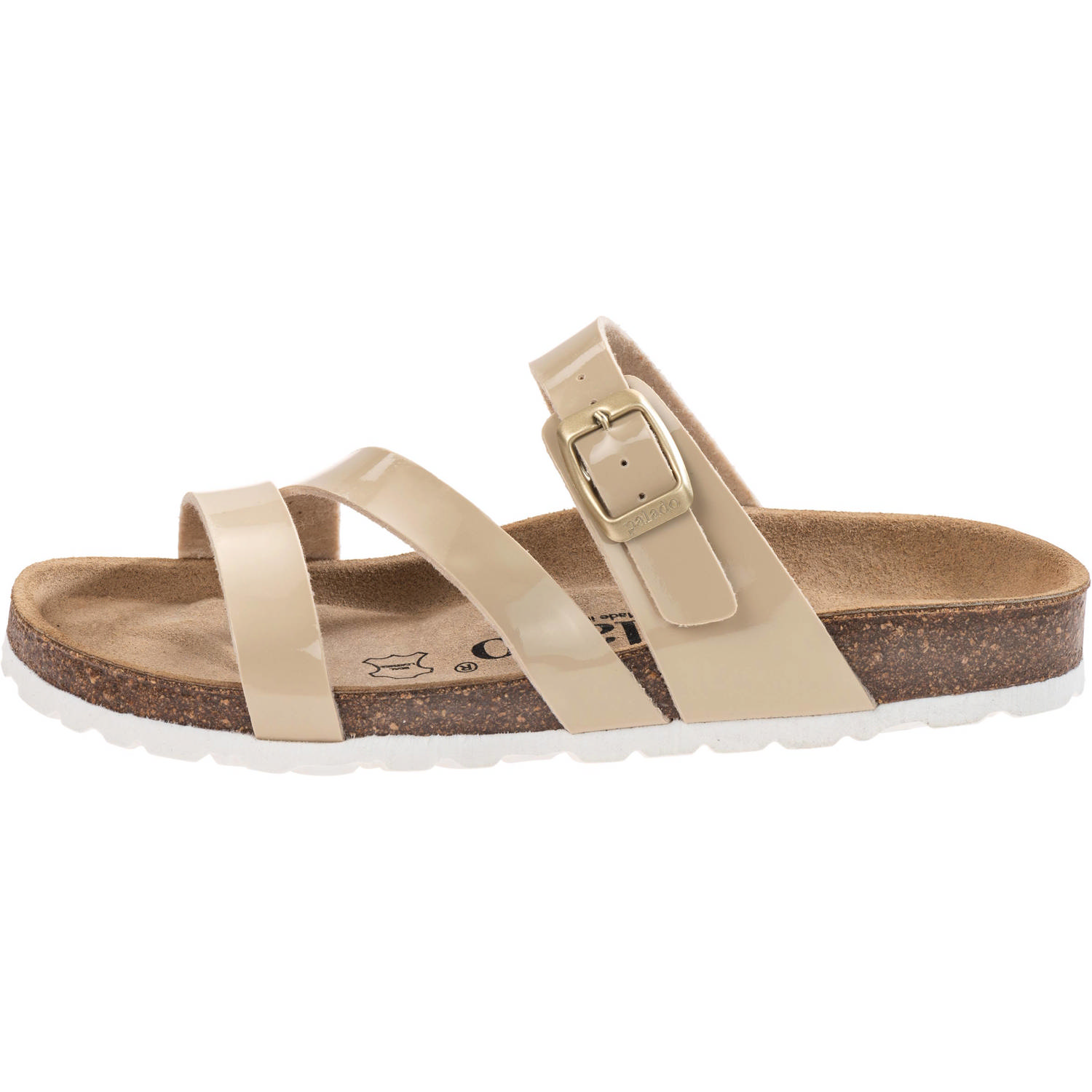 Palado Ikaria Lack, Pantoletten, Damen, Beige/Weiß