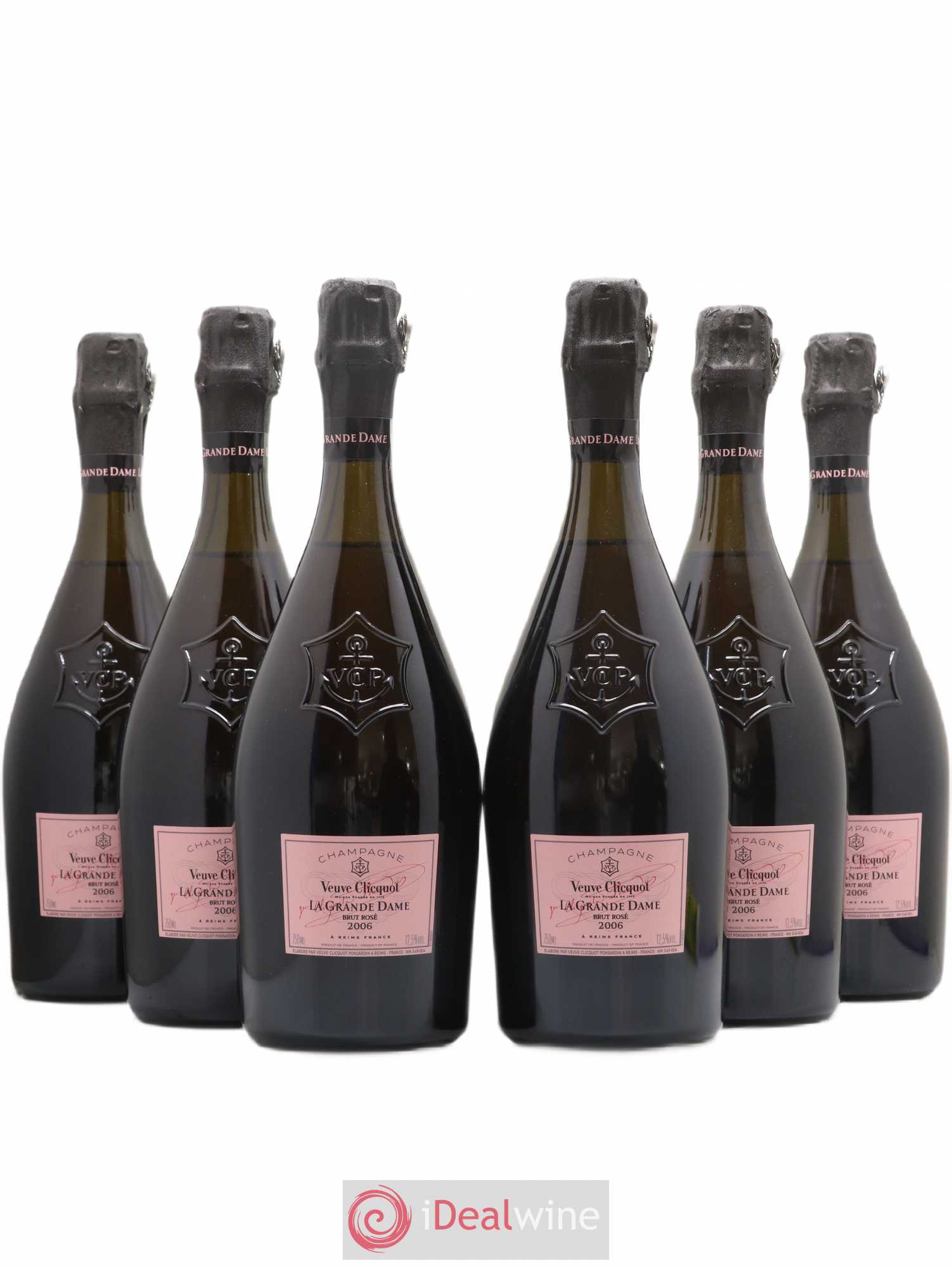 La Grande Dame Veuve Clicquot Ponsardin Brut  2006 - Lot de 6 Bouteilles