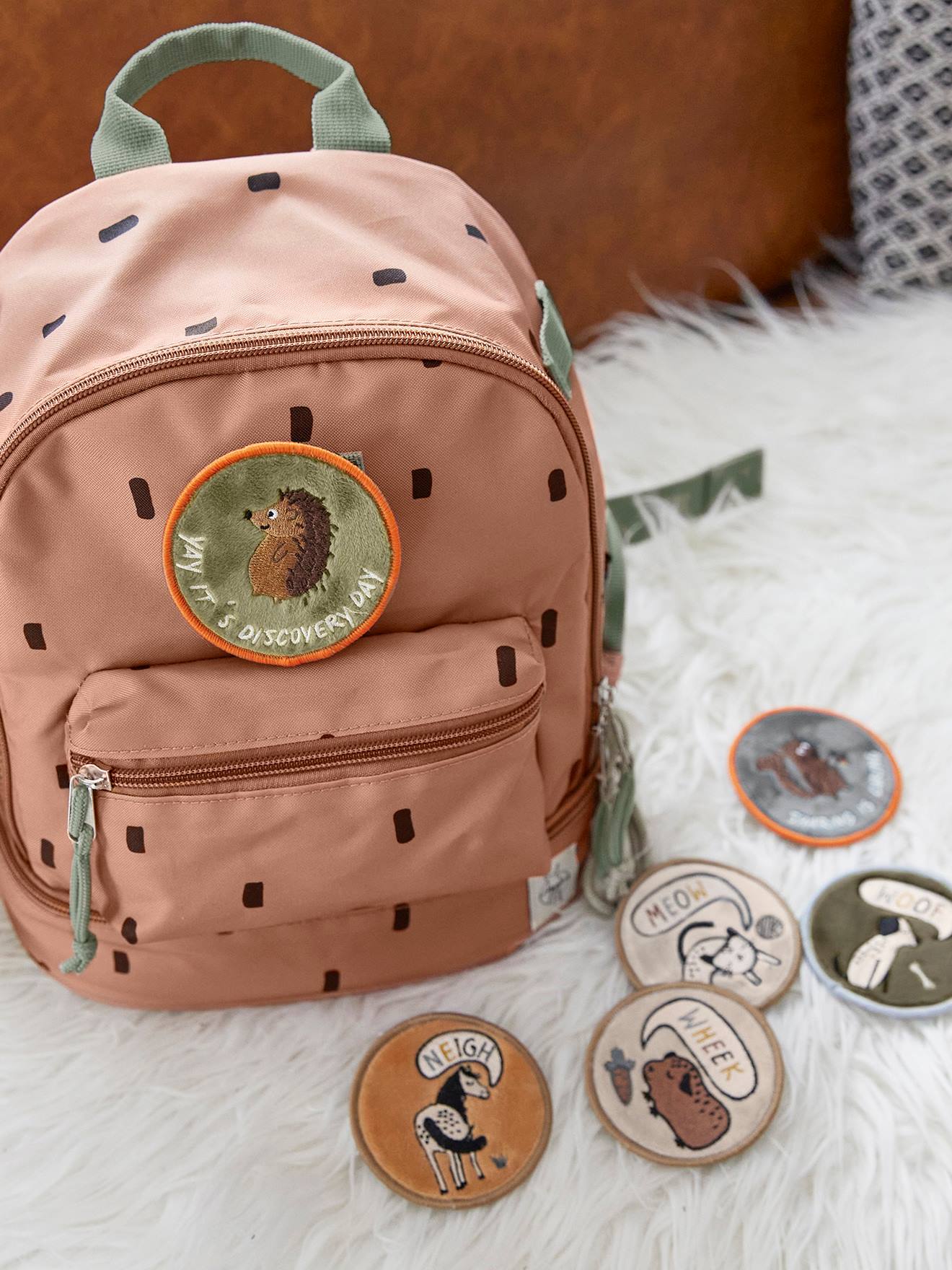Lässig Kindergarten-Rucksack HAPPY PRINTS LÄSSIG - olivgrün