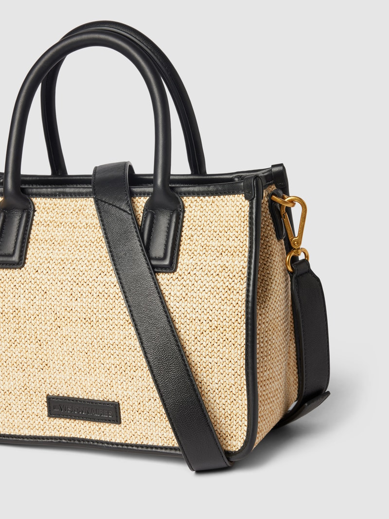 Tote Bag mit Label-Detail Modell 'LENA' in sand