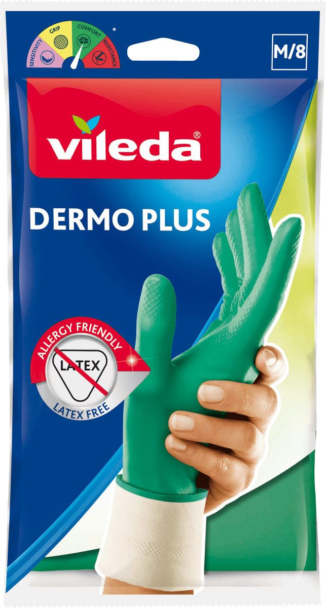 Haushaltshandschuhe Dermo Plus Größe M (1 Paar), 2 St