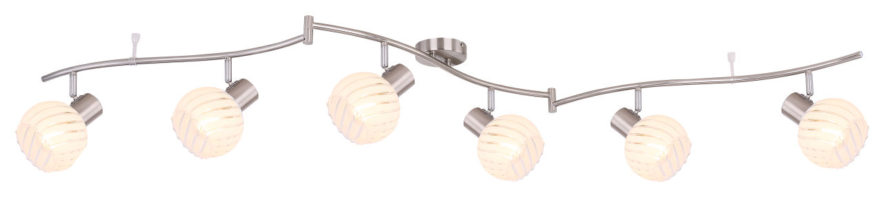 Globo Lighting - WILLY - Strahler Metall Nickel matt, 6x E27