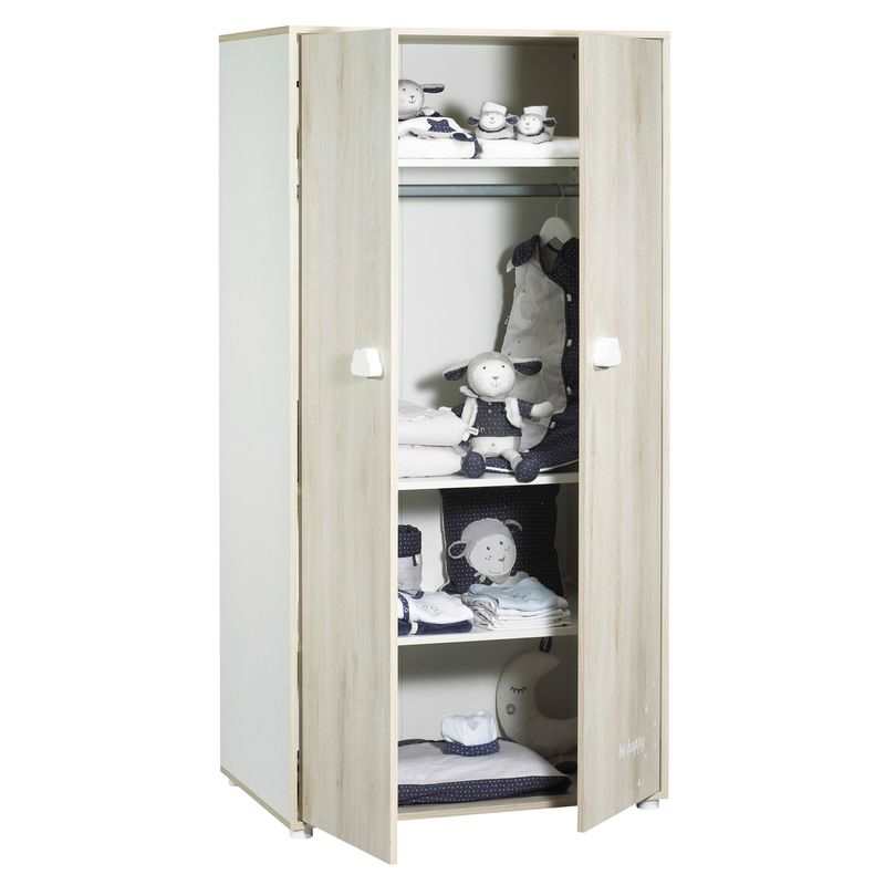 Armoire 2 portes hêtre cendré Smile