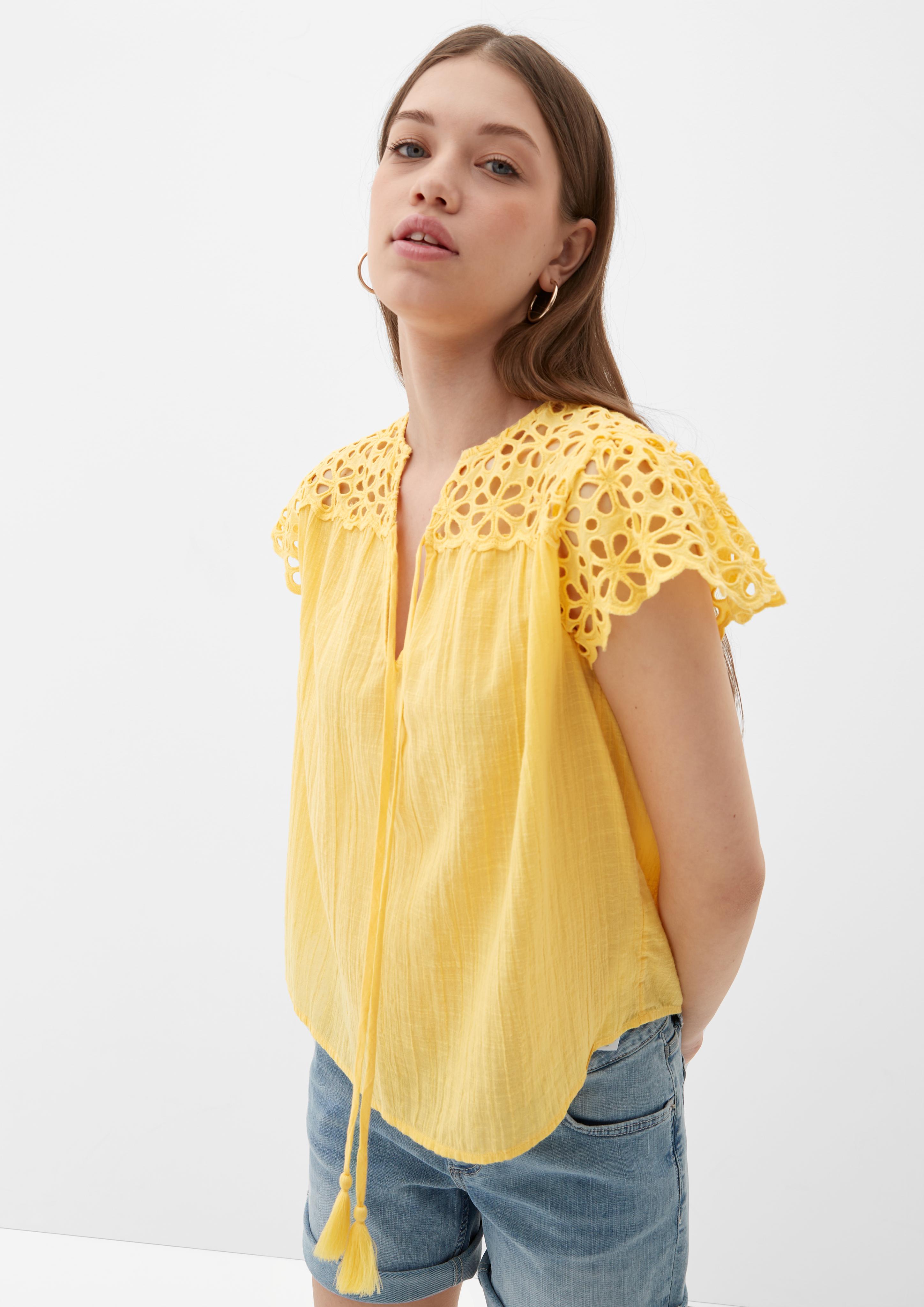 Bluse mit Broderie Anglaise  2125545-1317
